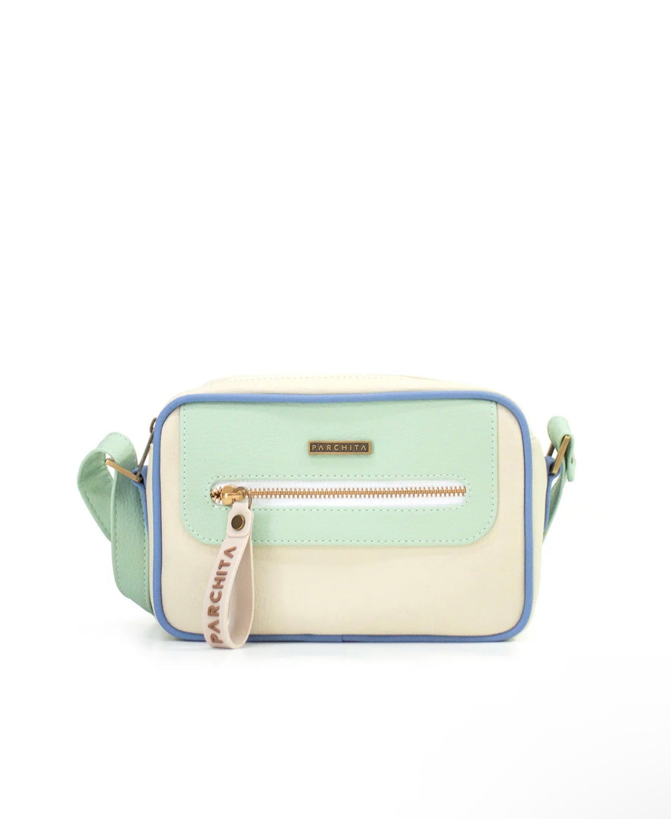 BANDOLERA SHITAKE BEIGE X VERDE MENTA